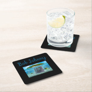 Bob Johnny Square Paper Coaster