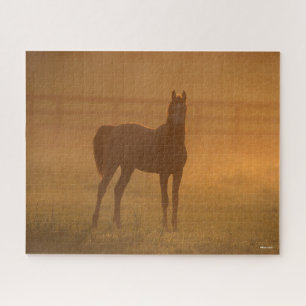 Bob Langrish Arab Standing In Mist Jigsaw Puzzle