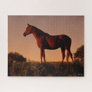 Bob Langrish Arab Standing In Sunset Jigsaw Puzzle