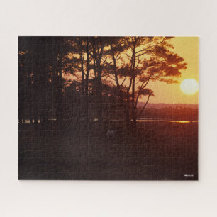 Bob Langrish Chincoteague Grazing Sunset Jigsaw Puzzle