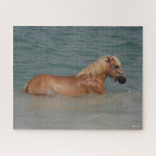 Bob Langrish Haflinger Horse Swimming In Sea Jigsaw Puzzle
