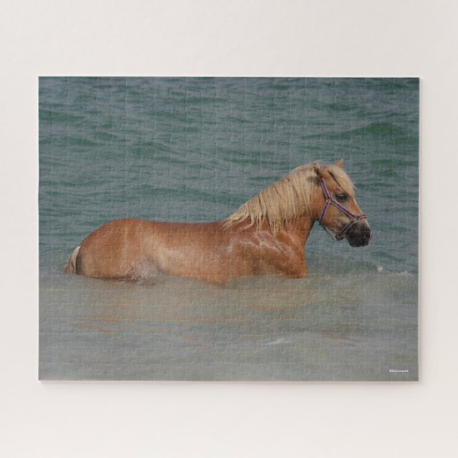 Bob Langrish | Haflinger Horse Swimming In Sea Jigsaw Puzzle (Horizontal)