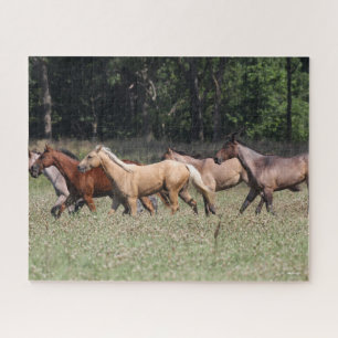 Bob Langrish Herd Quarter Horses Walking Jigsaw Puzzle