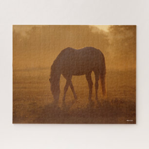 Bob Langrish Horse Grazing Sunrise Jigsaw Puzzle
