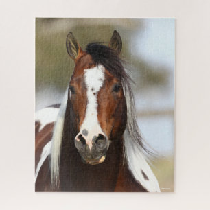 Bob Langrish   Paint Stallion Headshot Jigsaw Puzzle