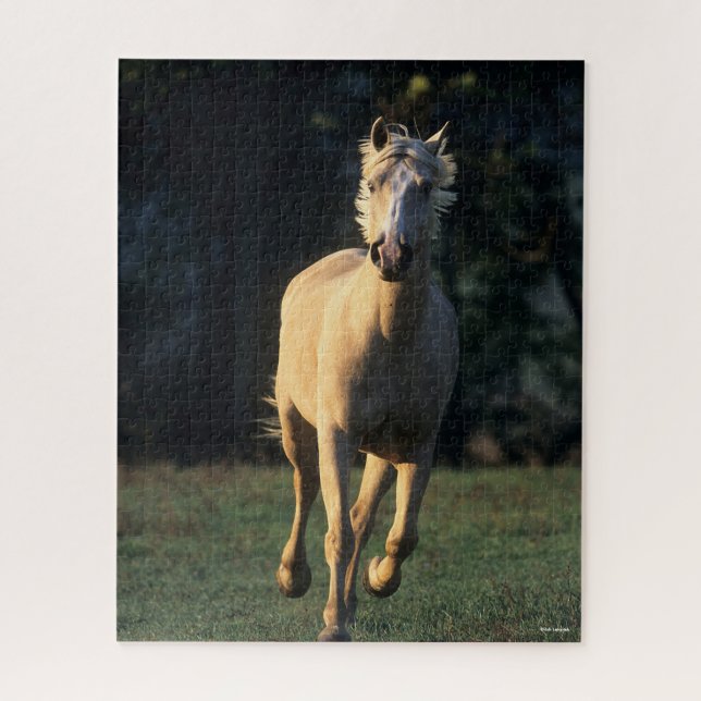 Bob Langrish | Palomino Horse Running Backlit Jigsaw Puzzle (Vertical)