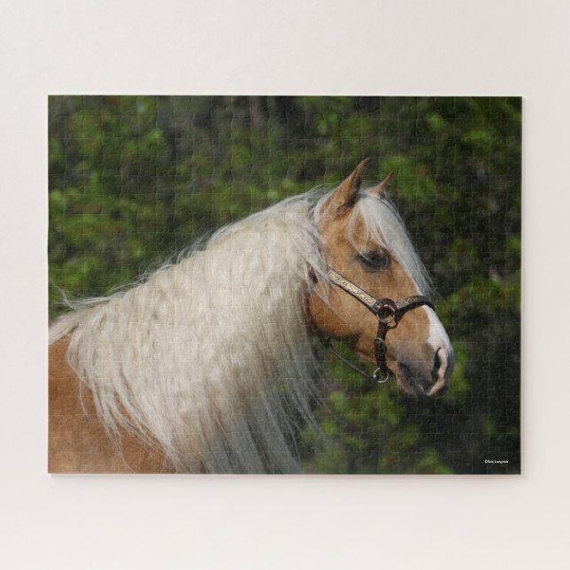 Bob Langrish | Palomino Quarter Horse Headshot Jigsaw Puzzle (Horizontal)