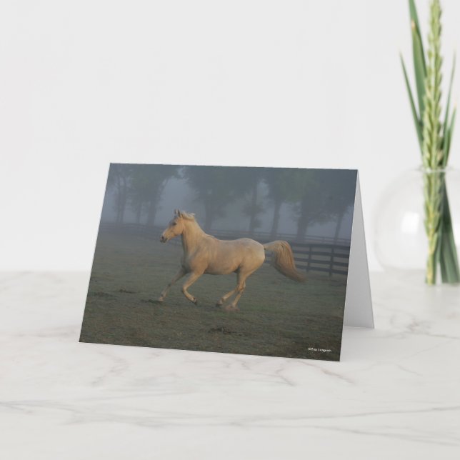 Bob Langrish | Palomino Tennessee Walker in Mist Card (Front)