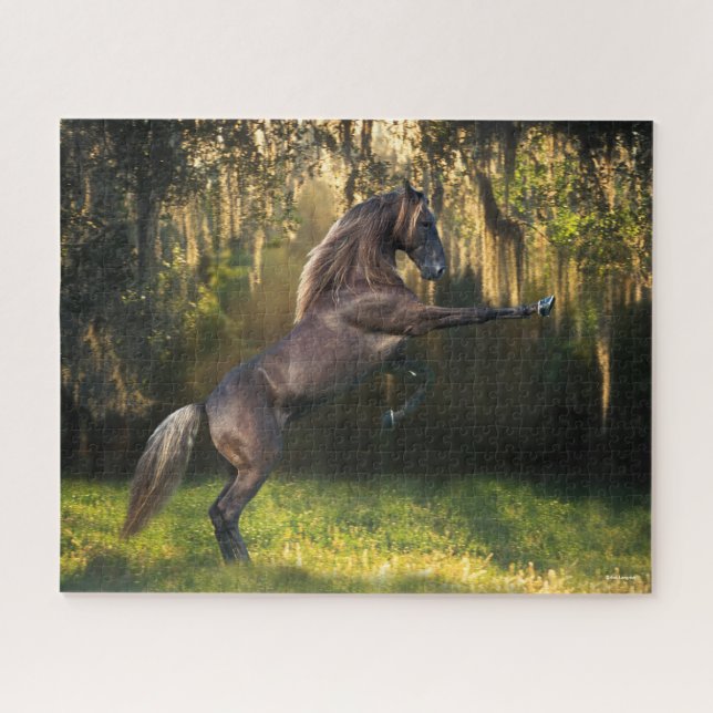 Bob Langrish | Rocky Mountain Horse Rearing Jigsaw Puzzle (Horizontal)