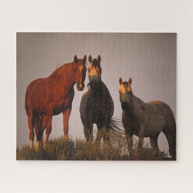 Bob Langrish | Three Arabs Standing In Sunset Jigsaw Puzzle (Horizontal)