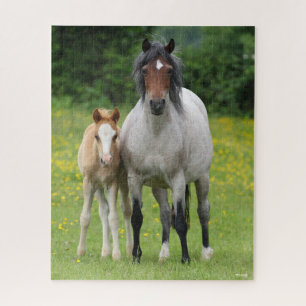 Bob Langrish Welsh Pony Mare and Foal Standing Jigsaw Puzzle