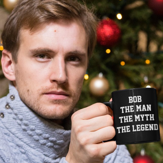 Bob: Man, Myth, Legend, White Text Coffee Mug (Creator Uploaded)