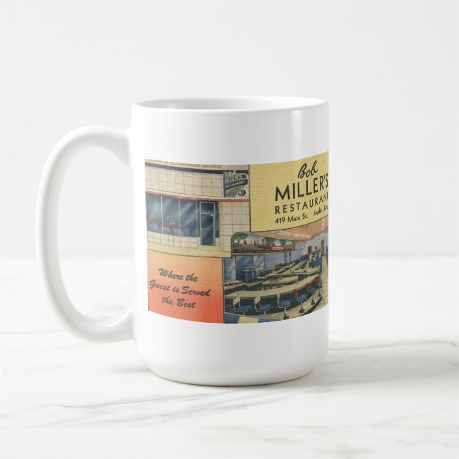 Bob Miller's Restaurant  Route 66 Postcard Mug (Left)