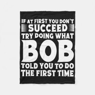 Bob Name Personalised Birthday Fun Christmas Joke  Fleece Blanket