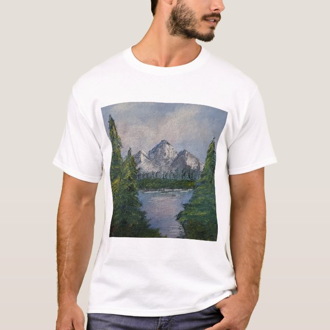 Bob Ross Style Painting #2 T-Shirt (Front)