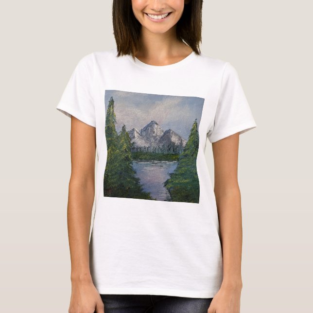 Bob Ross Style Painting #2 T-Shirt (Front)
