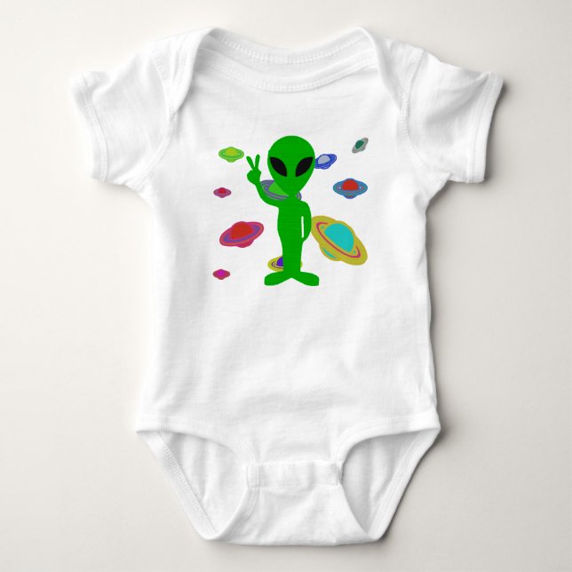 Bob The Alien Baby Bodysuit (Front)