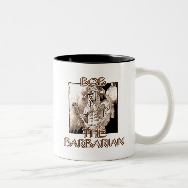 Bob, The Barbarian Two-Tone Coffee Mug (Right)