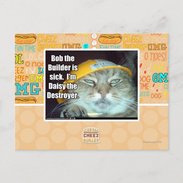 Bob the Builder is sick Postcard (Front)