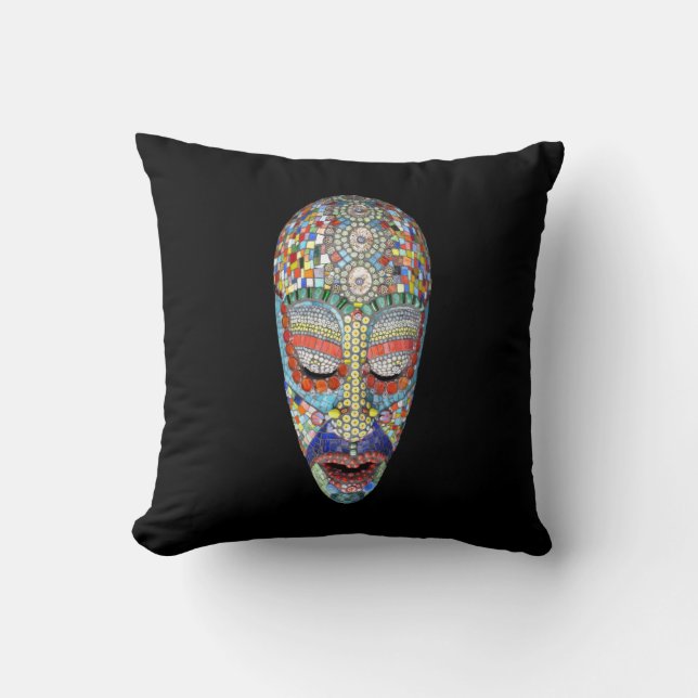 Bob, Why the Long Face? Mosaic Mask Cushion (Front)