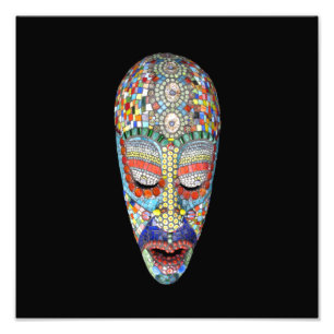 Bob, Why the Long Face? Mosaic Mask Photo Print