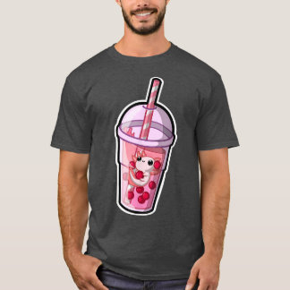 Boba Axolotl Kawaii Axolotl Lover Bubble Tea Japan T-Shirt
