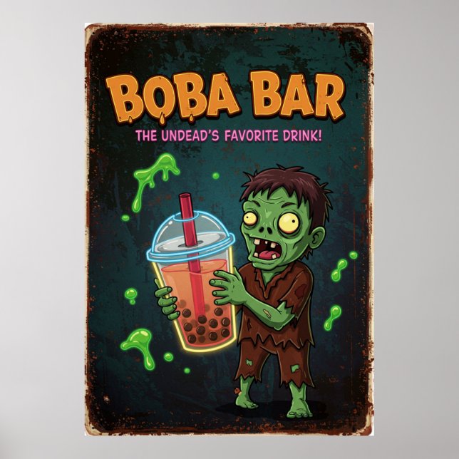 Boba Bar – The Undead’s Favorite Drink! Poster (Front)