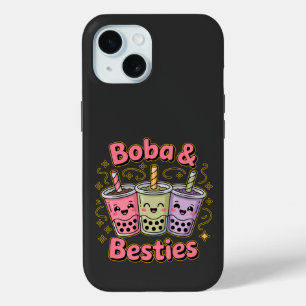 BOBA & Besties Vibes – Perfect for Boba Tea Lovers iPhone 15 Case