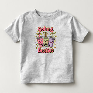 BOBA & Besties Vibes – Perfect for Boba Tea Lovers Toddler T-Shirt