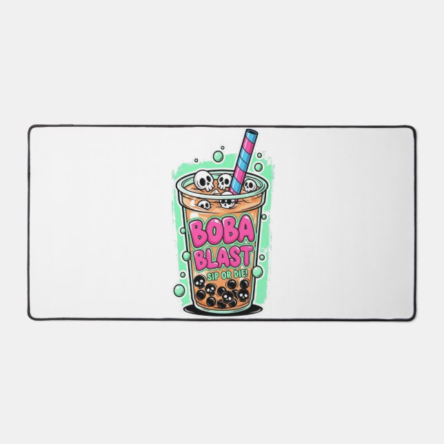 Boba Blast – Sip or Die! Desk Mat (Front)