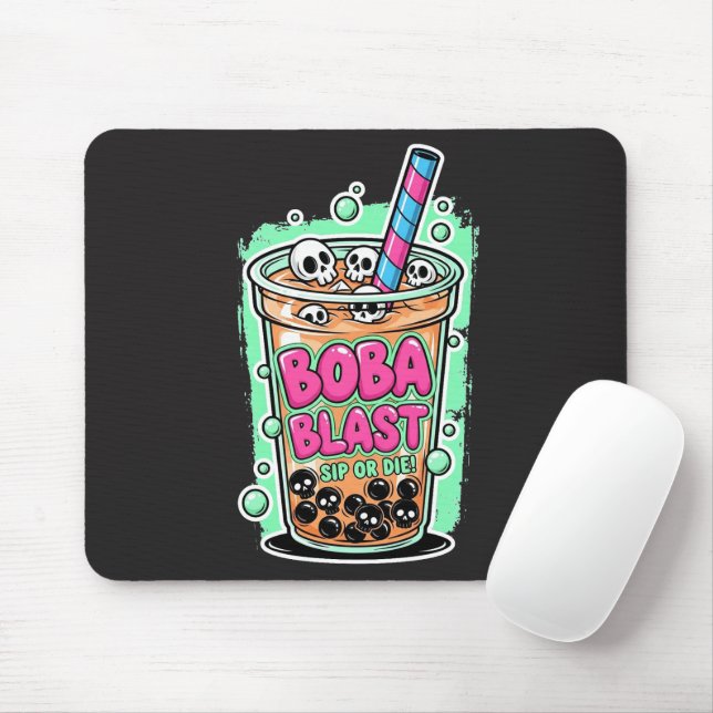 Boba Blast – Sip or Die! Mousepad (With Mouse)