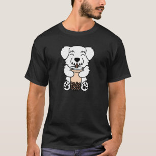 Boba Bubble Milk Tea Maltese Dog T-Shirt