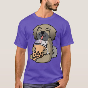 Boba Bubble Milk Tea Pekingese Dog T-Shirt