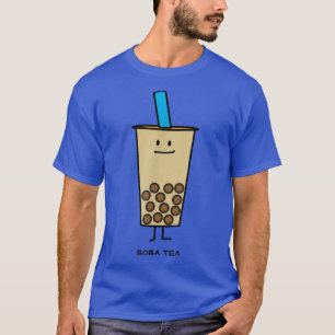 Boba Bubble Pearl Milk Tea Tapioca balls with stra T-Shirt