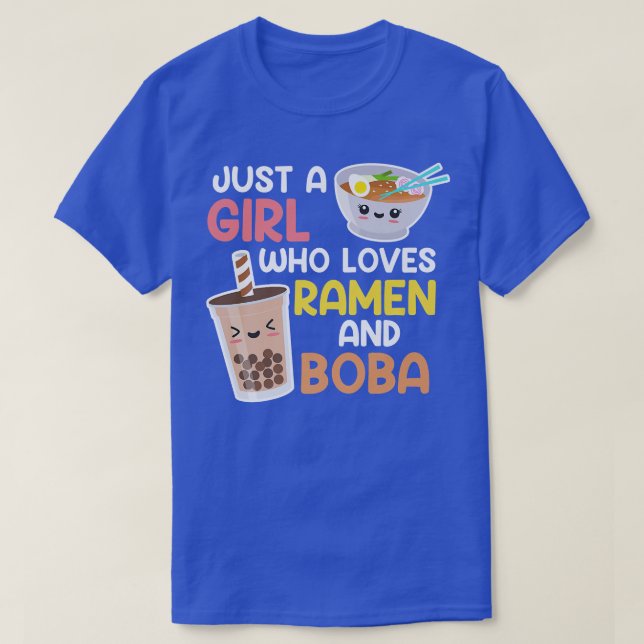 Boba Bubble Tea and Ramen Girl Japan  T-Shirt (Design Front)