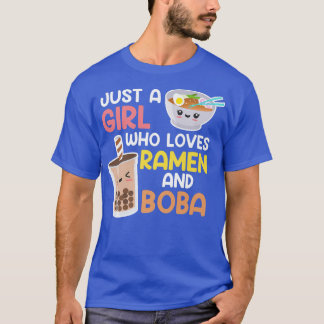 Boba Bubble Tea and Ramen Girl Japan T-Shirt