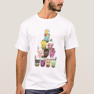 Boba Bubble Tea Christmas Tree T-Shirt