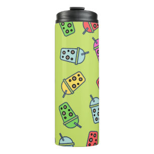 Boba Bubble Tea Pattern Thermal Tumbler