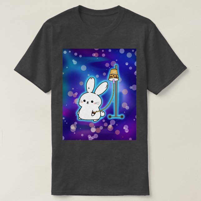 Boba Bunny in Space T-Shirt (Design Front)
