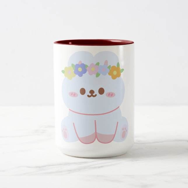 Boba Bunny  Two-Tone Coffee Mug (Center)