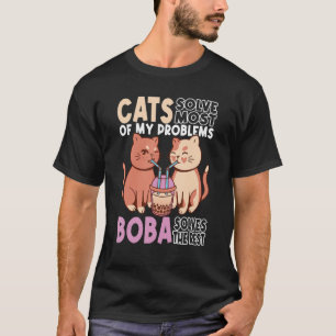 Boba Cat Boba Tea Cat T-Shirt