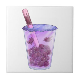 Boba Cats Ceramic Tile