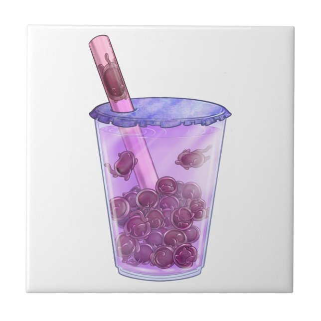 Boba Cats Ceramic Tile (Front)