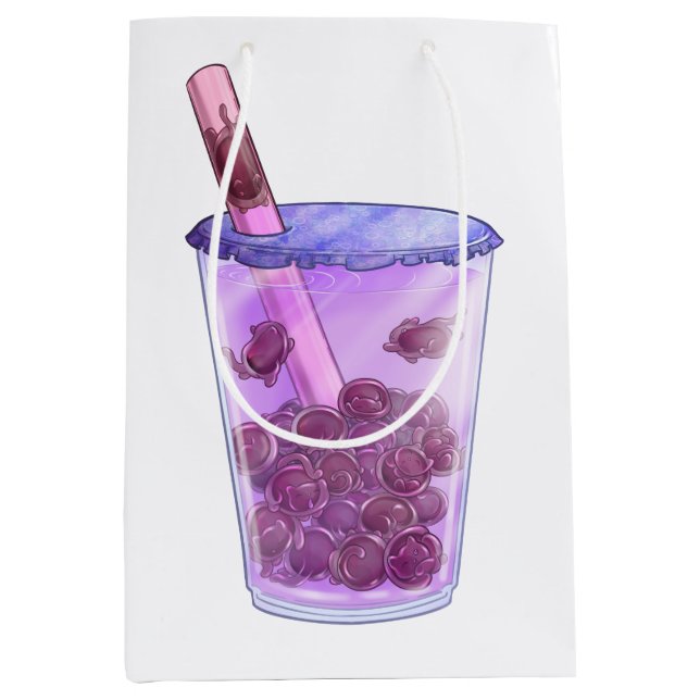 Boba Cats Medium Gift Bag (Front)