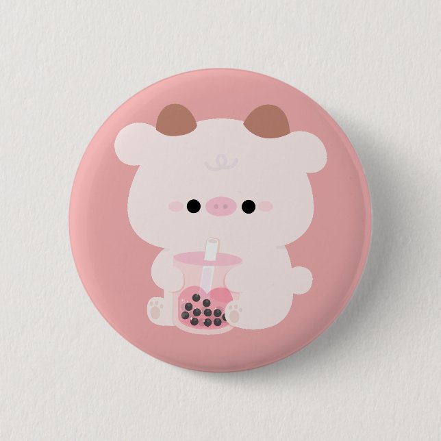 Boba Cow 6 Cm Round Badge (Front)