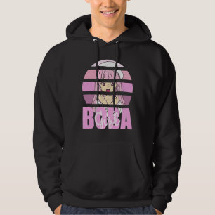 Boba Girl Vintage Retro Sunset Girls Teens Youth Hoodie