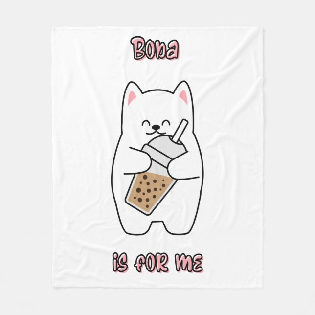 Boba Is For Me Fleece Blanket (Front)