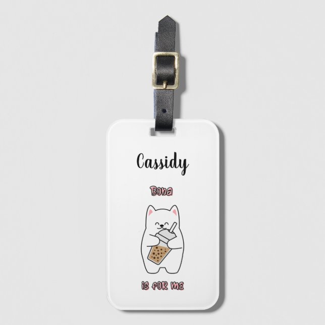 Boba Is For Me Luggage Tag (Front Vertical)