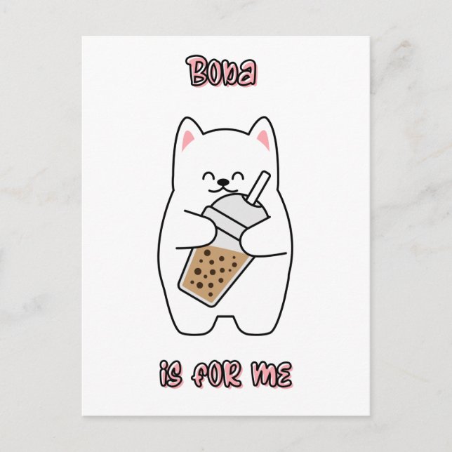 Boba Is For Me Postcard (Front)