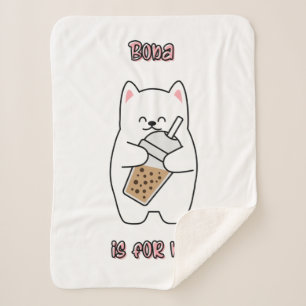 Boba Is For Me Sherpa Blanket